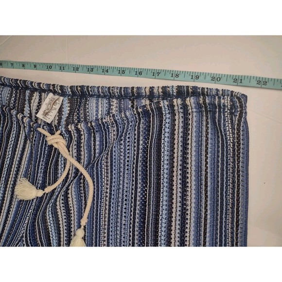 Becca by Rebecca Virtue Pierside Cover Up Flyaway Pants Blue Stripes Size 2X 22 - Picture 12 of 12